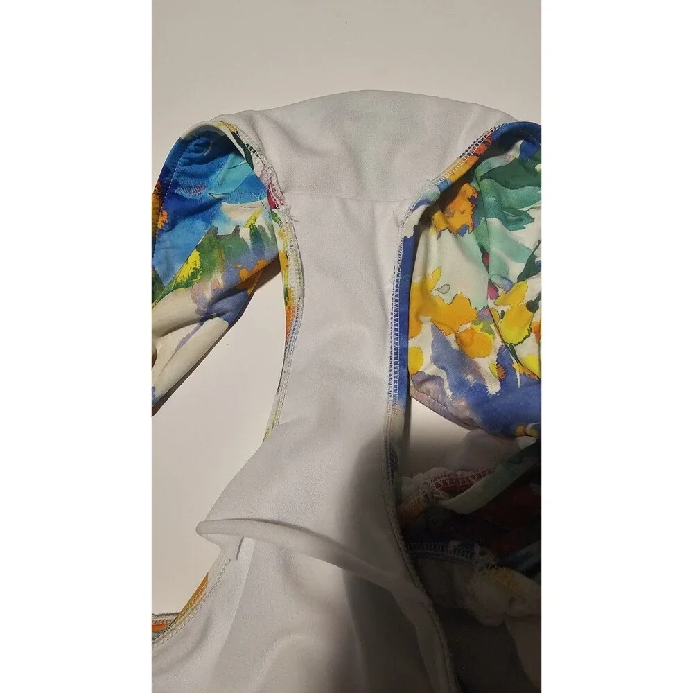 Polo Ralph Lauren Floral Halter One Piece Swimsuit Multicolor Size M - Picture 7 of 7